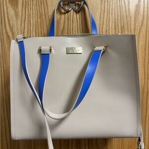 Kate Spade light Pink and Blue Tote Bag with Modern Design